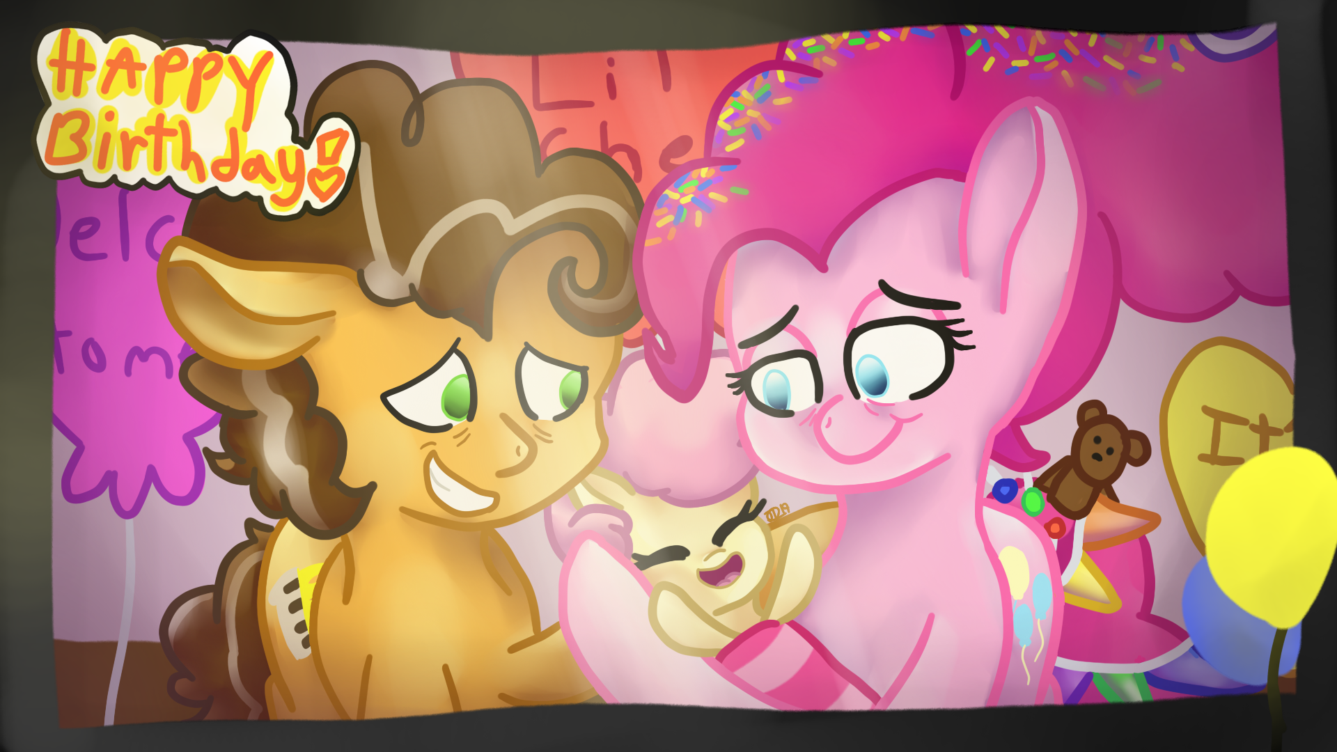  Drawing of Pikie Pie, Cheese Sandwich, ad lil cheese from My Little Pony Image